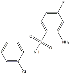 2-amino-N-(2-chlorophenyl)-4-fluorobenzene-1-sulfonamide Struktur