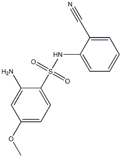 2-amino-N-(2-cyanophenyl)-4-methoxybenzene-1-sulfonamide Struktur