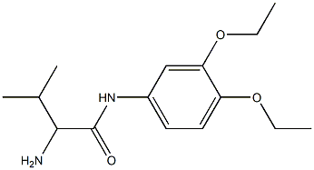 2-amino-N-(3,4-diethoxyphenyl)-3-methylbutanamide Struktur