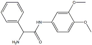 2-amino-N-(3,4-dimethoxyphenyl)-2-phenylacetamide Struktur