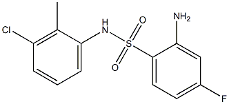 2-amino-N-(3-chloro-2-methylphenyl)-4-fluorobenzene-1-sulfonamide Struktur