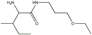 2-amino-N-(3-ethoxypropyl)-3-methylpentanamide Struktur