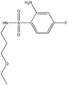 2-amino-N-(3-ethoxypropyl)-4-fluorobenzene-1-sulfonamide Struktur