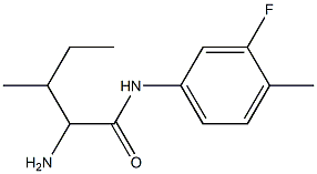 2-amino-N-(3-fluoro-4-methylphenyl)-3-methylpentanamide Struktur