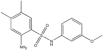 2-amino-N-(3-methoxyphenyl)-4,5-dimethylbenzene-1-sulfonamide Struktur