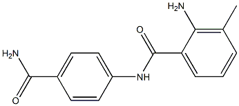 2-amino-N-(4-carbamoylphenyl)-3-methylbenzamide Struktur