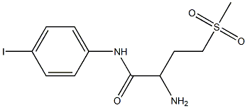 2-amino-N-(4-iodophenyl)-4-methanesulfonylbutanamide Struktur