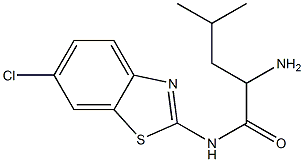 2-amino-N-(6-chloro-1,3-benzothiazol-2-yl)-4-methylpentanamide Struktur