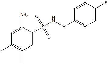 2-amino-N-[(4-fluorophenyl)methyl]-4,5-dimethylbenzene-1-sulfonamide Struktur