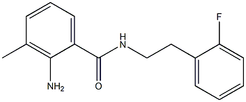 2-amino-N-[2-(2-fluorophenyl)ethyl]-3-methylbenzamide Struktur