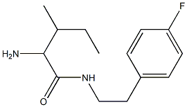 2-amino-N-[2-(4-fluorophenyl)ethyl]-3-methylpentanamide Struktur