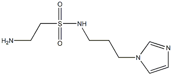 2-amino-N-[3-(1H-imidazol-1-yl)propyl]ethane-1-sulfonamide Struktur