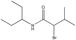 2-bromo-3-methyl-N-(pentan-3-yl)butanamide Struktur