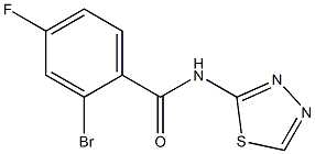 2-bromo-4-fluoro-N-(1,3,4-thiadiazol-2-yl)benzamide Struktur