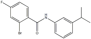 2-bromo-4-fluoro-N-[3-(propan-2-yl)phenyl]benzamide Struktur