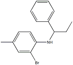 2-bromo-4-methyl-N-(1-phenylpropyl)aniline Struktur