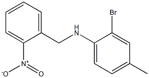 2-bromo-4-methyl-N-[(2-nitrophenyl)methyl]aniline Struktur