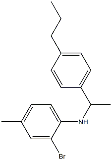 2-bromo-4-methyl-N-[1-(4-propylphenyl)ethyl]aniline Struktur