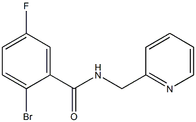 2-bromo-5-fluoro-N-(pyridin-2-ylmethyl)benzamide Struktur