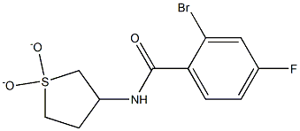 2-bromo-N-(1,1-dioxidotetrahydrothien-3-yl)-4-fluorobenzamide Struktur