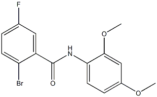 2-bromo-N-(2,4-dimethoxyphenyl)-5-fluorobenzamide Struktur