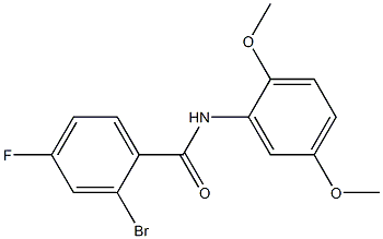 2-bromo-N-(2,5-dimethoxyphenyl)-4-fluorobenzamide Struktur