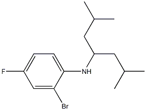 2-bromo-N-(2,6-dimethylheptan-4-yl)-4-fluoroaniline Struktur