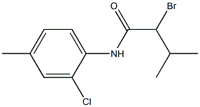 2-bromo-N-(2-chloro-4-methylphenyl)-3-methylbutanamide Struktur