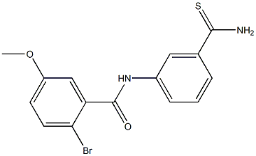 2-bromo-N-(3-carbamothioylphenyl)-5-methoxybenzamide Struktur