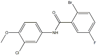 2-bromo-N-(3-chloro-4-methoxyphenyl)-5-fluorobenzamide Struktur