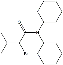 2-bromo-N,N-dicyclohexyl-3-methylbutanamide Struktur