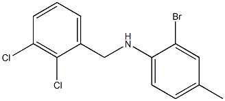 2-bromo-N-[(2,3-dichlorophenyl)methyl]-4-methylaniline Struktur