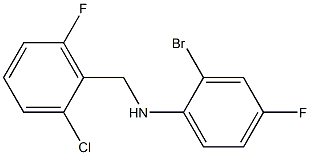 2-bromo-N-[(2-chloro-6-fluorophenyl)methyl]-4-fluoroaniline Struktur