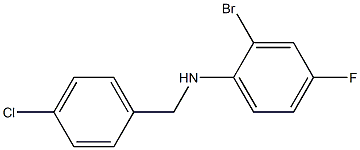 2-bromo-N-[(4-chlorophenyl)methyl]-4-fluoroaniline Struktur