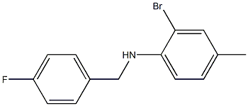 2-bromo-N-[(4-fluorophenyl)methyl]-4-methylaniline Struktur