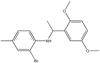 2-bromo-N-[1-(2,5-dimethoxyphenyl)ethyl]-4-methylaniline Struktur