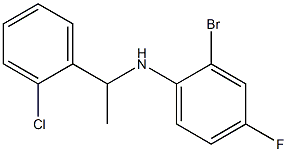 2-bromo-N-[1-(2-chlorophenyl)ethyl]-4-fluoroaniline Struktur