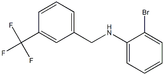 2-bromo-N-{[3-(trifluoromethyl)phenyl]methyl}aniline Struktur