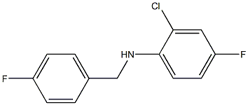 2-chloro-4-fluoro-N-[(4-fluorophenyl)methyl]aniline Struktur