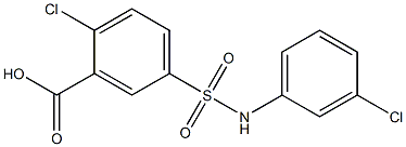 2-chloro-5-[(3-chlorophenyl)sulfamoyl]benzoic acid Struktur