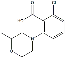 2-chloro-6-(2-methylmorpholin-4-yl)benzoic acid Struktur