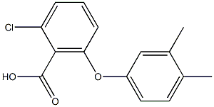 2-chloro-6-(3,4-dimethylphenoxy)benzoic acid Struktur