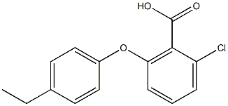 2-chloro-6-(4-ethylphenoxy)benzoic acid Struktur