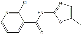 2-chloro-N-(5-methyl-1,3-thiazol-2-yl)pyridine-3-carboxamide Struktur