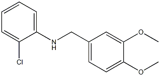 2-chloro-N-[(3,4-dimethoxyphenyl)methyl]aniline Struktur