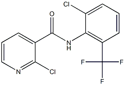 2-chloro-N-[2-chloro-6-(trifluoromethyl)phenyl]pyridine-3-carboxamide Struktur