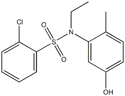 2-chloro-N-ethyl-N-(5-hydroxy-2-methylphenyl)benzene-1-sulfonamide Struktur