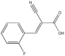 2-cyano-3-(2-fluorophenyl)prop-2-enoic acid Struktur