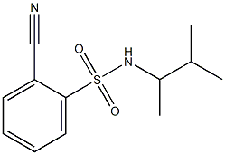 2-cyano-N-(3-methylbutan-2-yl)benzene-1-sulfonamide Struktur