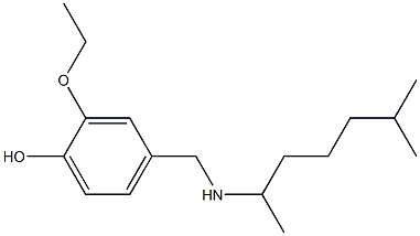 2-ethoxy-4-{[(6-methylheptan-2-yl)amino]methyl}phenol Struktur